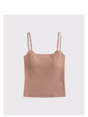 Abercrombie & Fitch Nude Bra Free Slim Camisole Tank